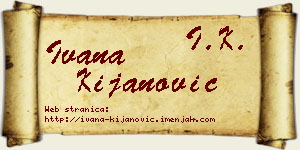 Ivana Kijanović vizit kartica